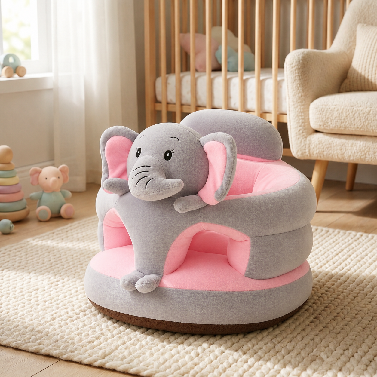 KnuffelZit™ Baby Zitkussen – Zachte Ondersteuning
