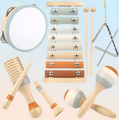 HappyHarmony™ – 8-Piece Montessori Music Set – Stimulates Creativity & Development