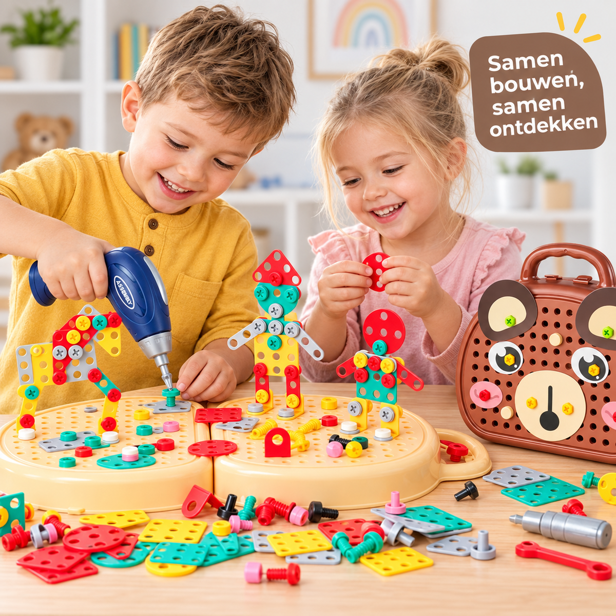 BouwBuddy™ Montessori Bouwkoffer