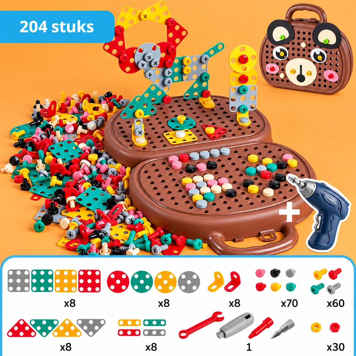 BouwBuddy™ Montessori Bouwkoffer