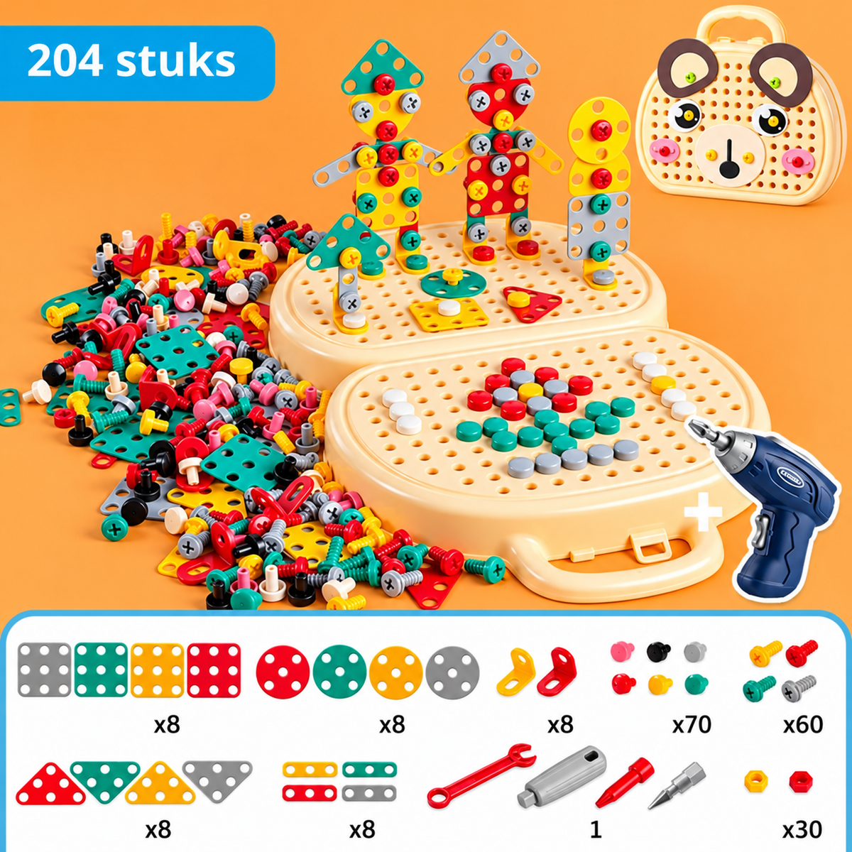 BouwBuddy™ Montessori Bouwkoffer