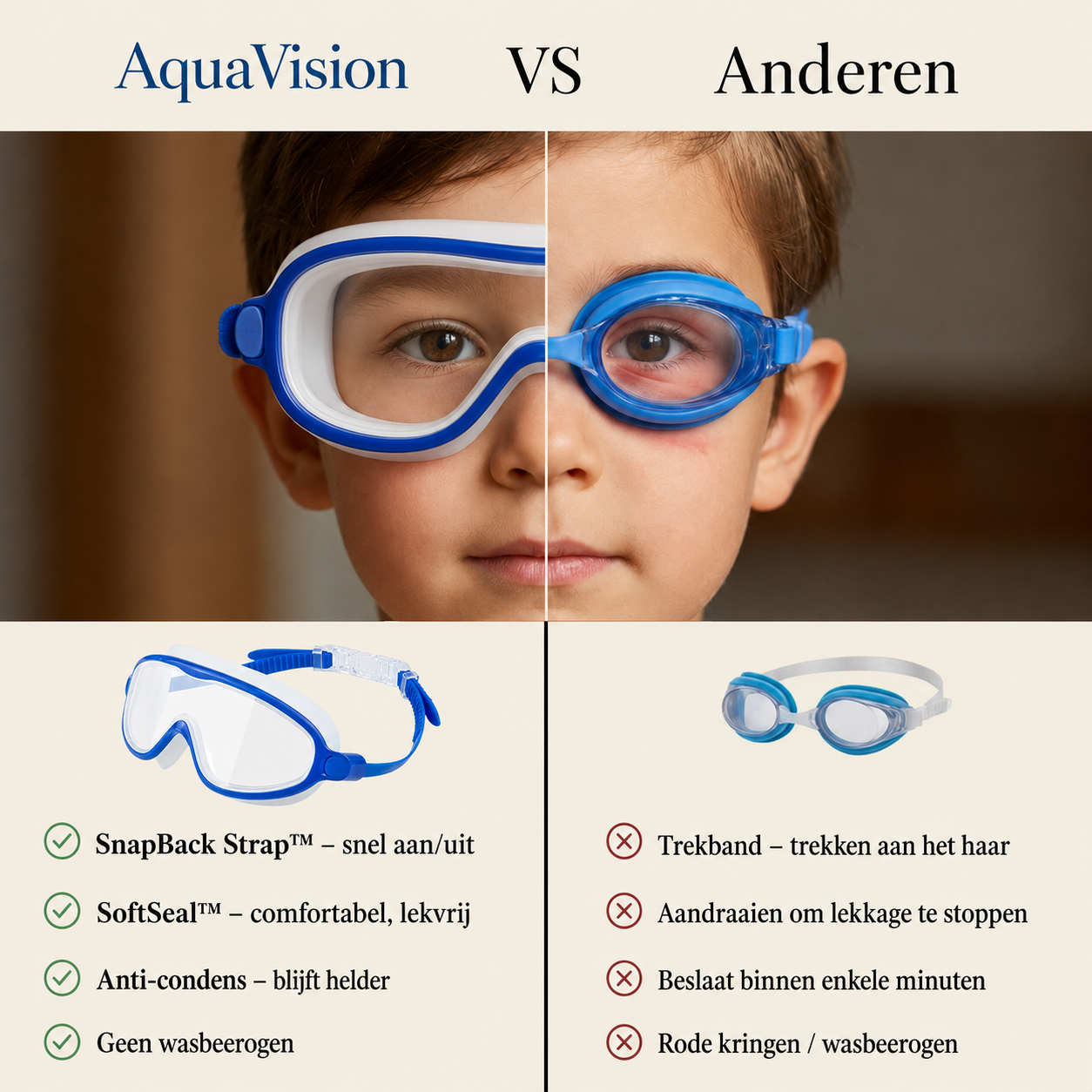 AquaVision™ Kinder Zwembril