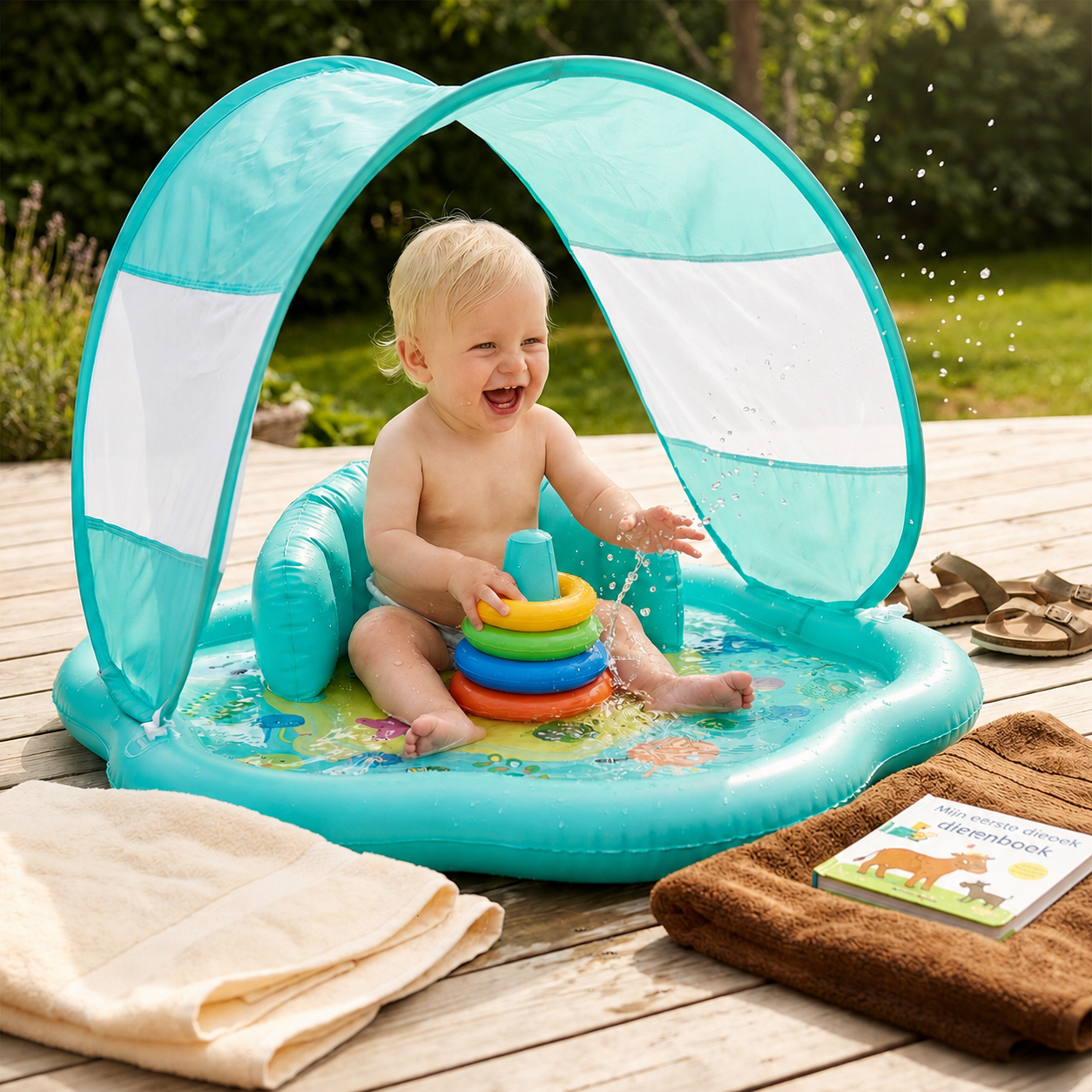 MiniSplash™ Watermat met Zonnescherm