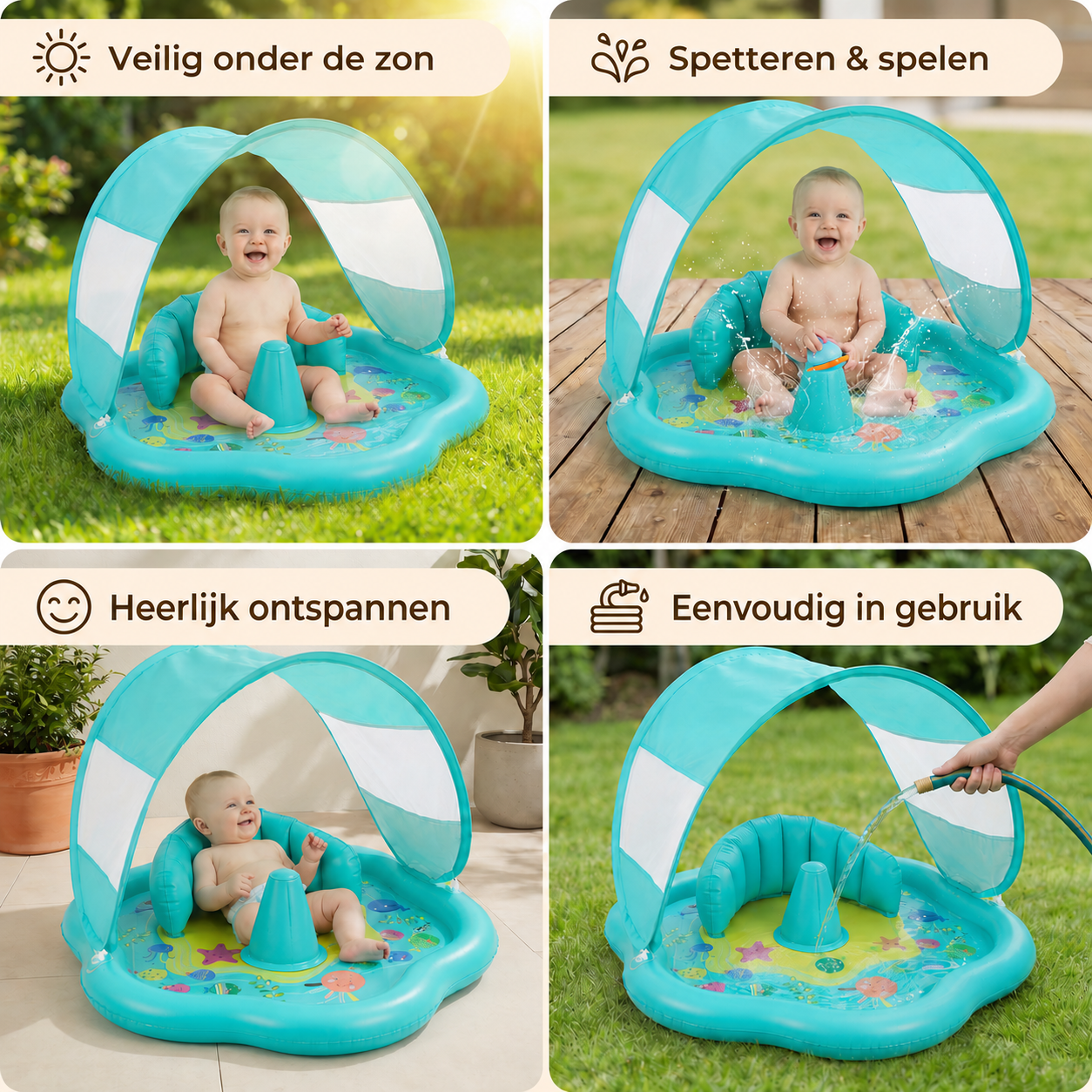MiniSplash™ Watermat met Zonnescherm