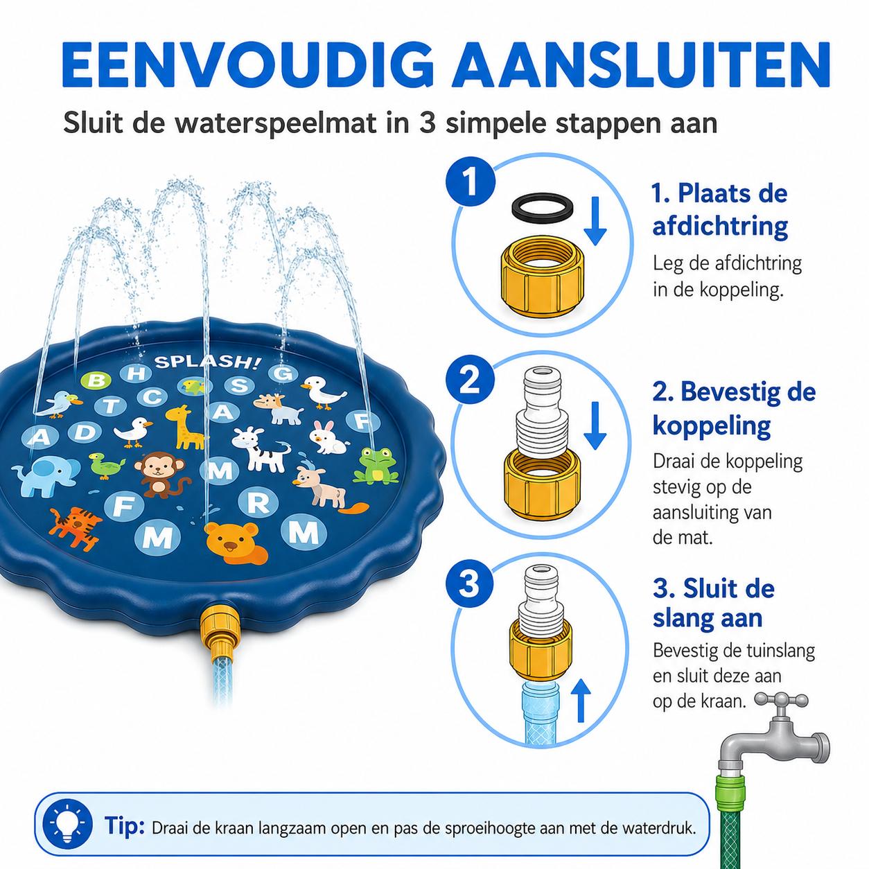 HappySplash™ Water Speelmat om af te Koelen
