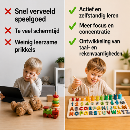 ABC Leerbord™ – Houten Montessori Speelbord
