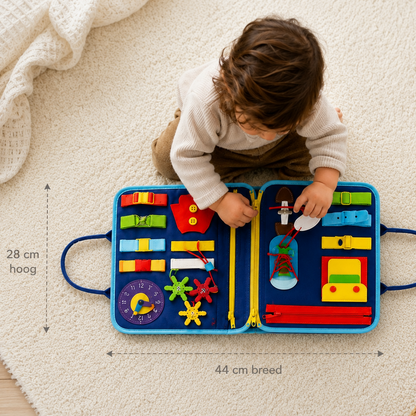 Kleine Ontdekker™ 7-in-1 Montessori Boek - Leren, voelen en ontdekken met plezier