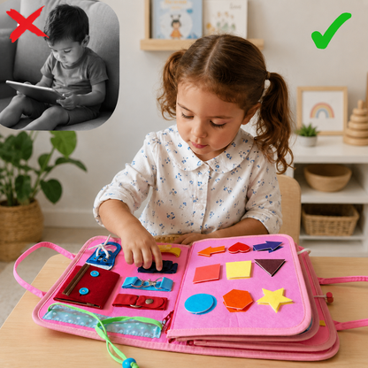 Kleine Ontdekker™ 7-in-1 Montessori Boek - Leren, voelen en ontdekken met plezier