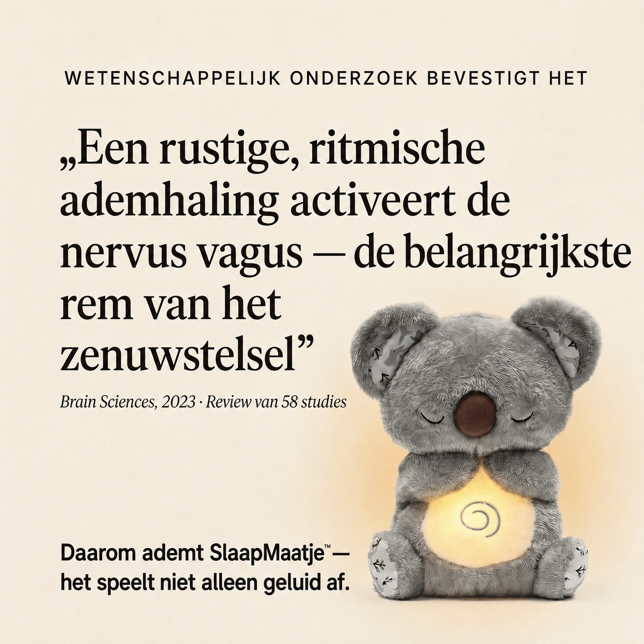 SlaapMaatje™ – Ademende Slaapknuffel met Licht en Rustgevende Geluiden