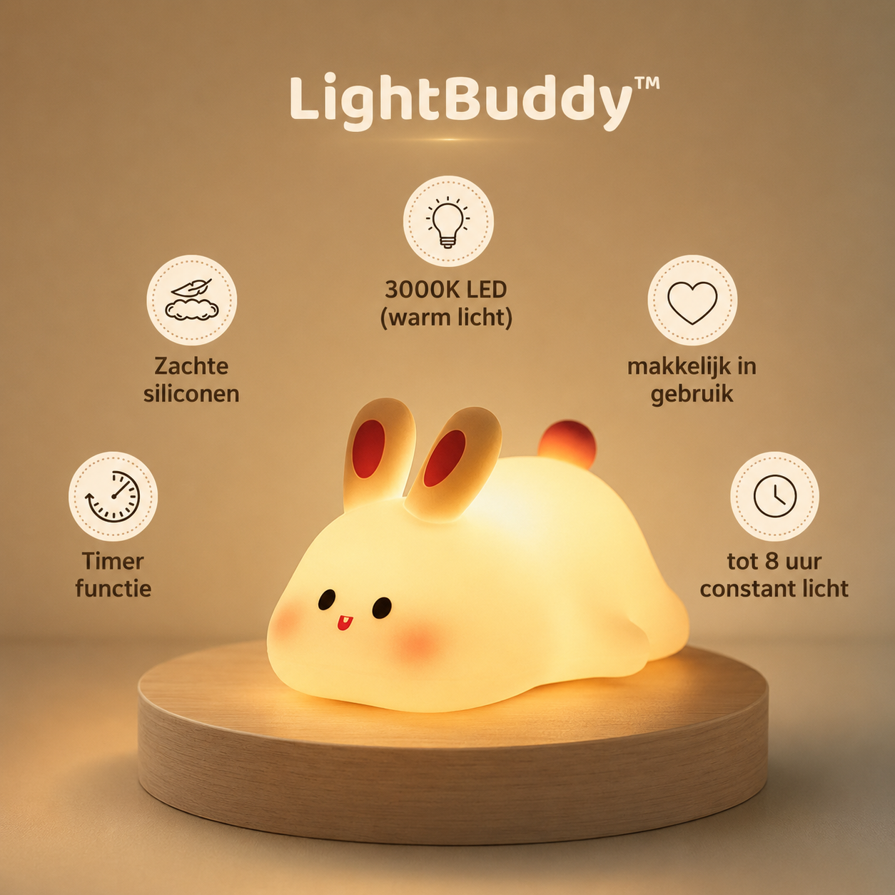 LightBuddy™ Nachtlampje – Zacht licht voor rustige nachten