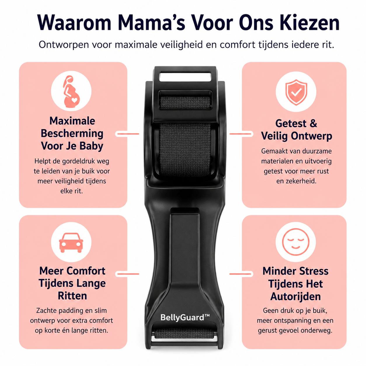 BellyGuard™ – Zwangerschap Gordelversteller voor Veilig & Comfortabel Autorijden