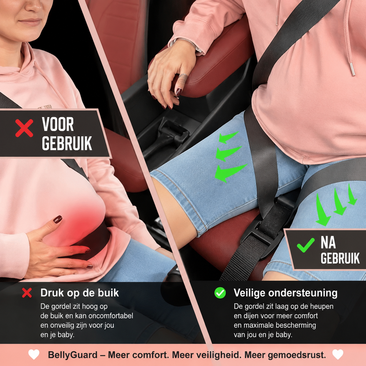 BellyGuard™ – Zwangerschap Gordelversteller voor Veilig & Comfortabel Autorijden