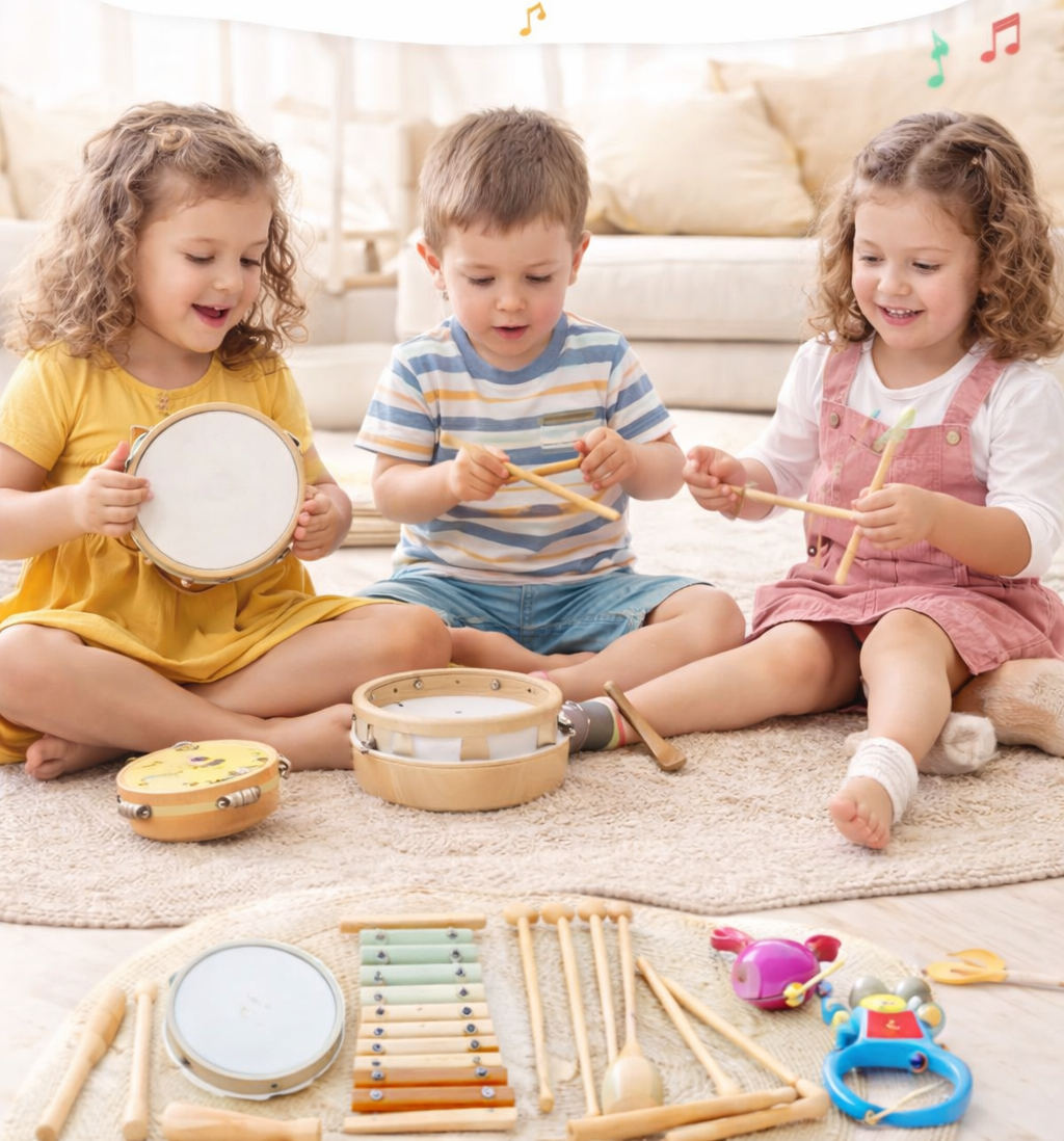 HappyHarmony™ – 8-Piece Montessori Music Set – Stimulates Creativity & Development