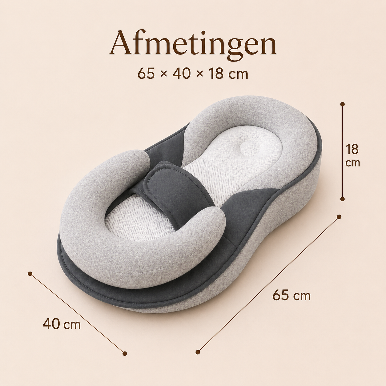 CloudCare™ Ergonomic Baby Pillow with Incline – Comfort & Support for Your Baby