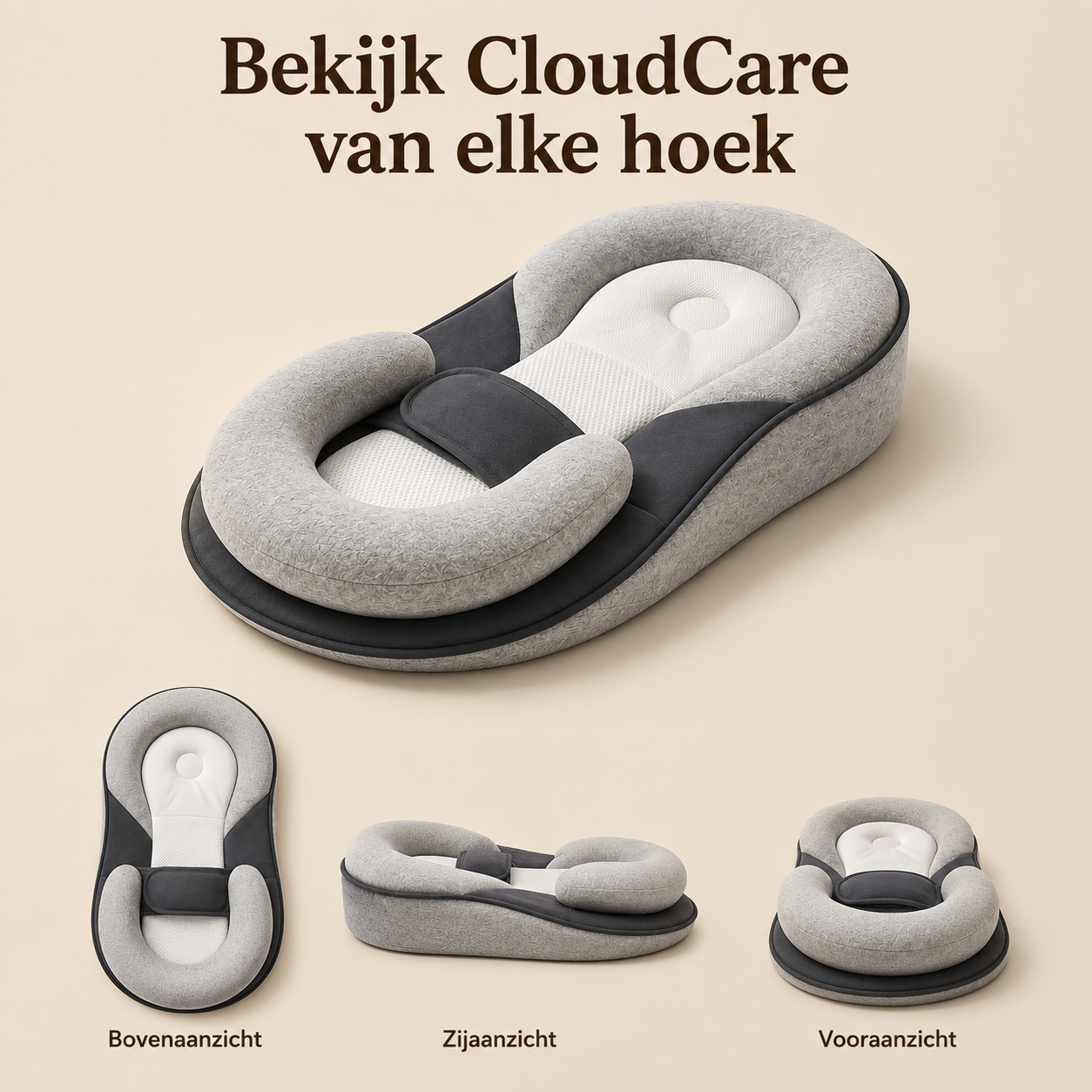 CloudCare™ Ergonomic Baby Pillow with Incline – Comfort & Support for Your Baby