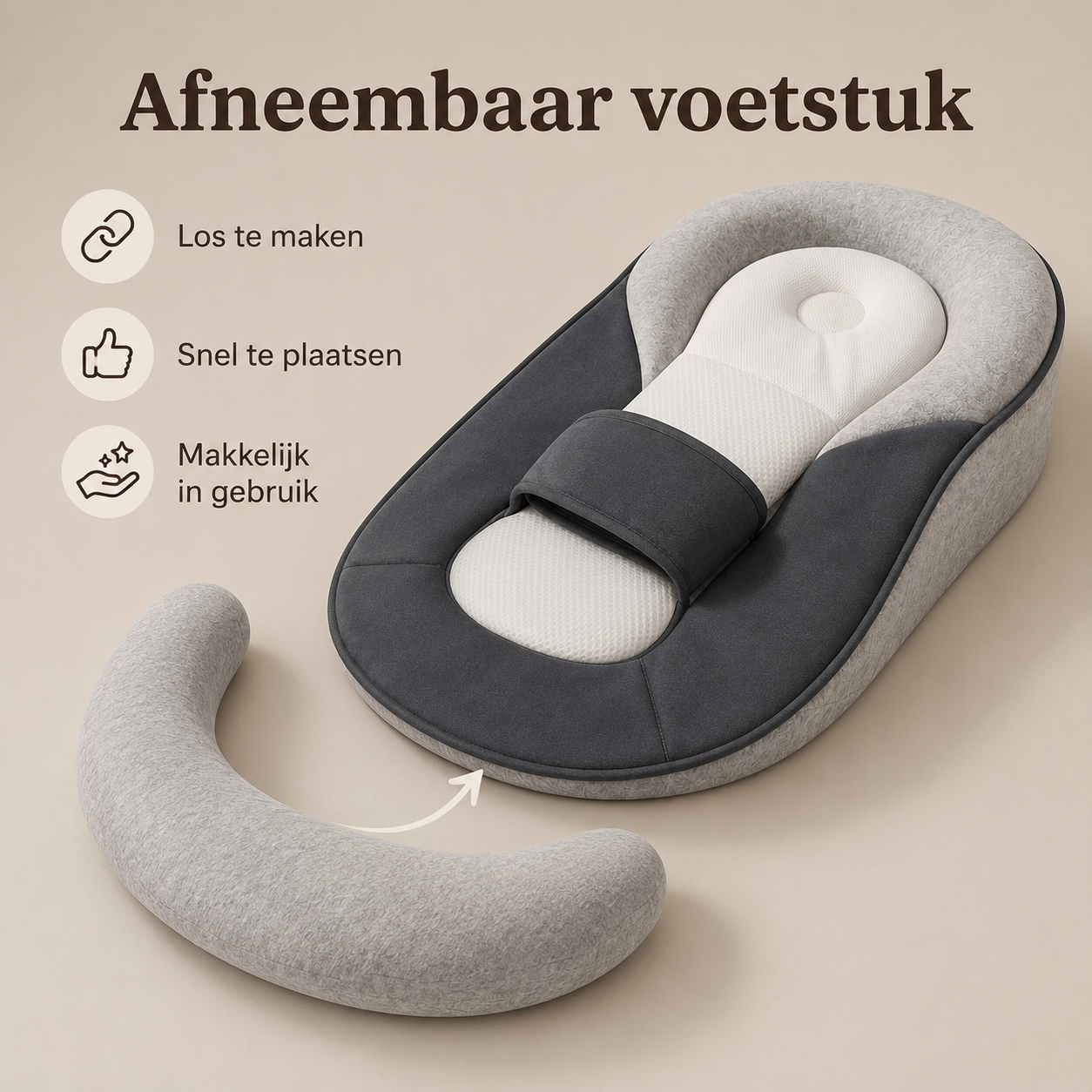 CloudCare™ Ergonomic Baby Pillow with Incline – Comfort & Support for Your Baby