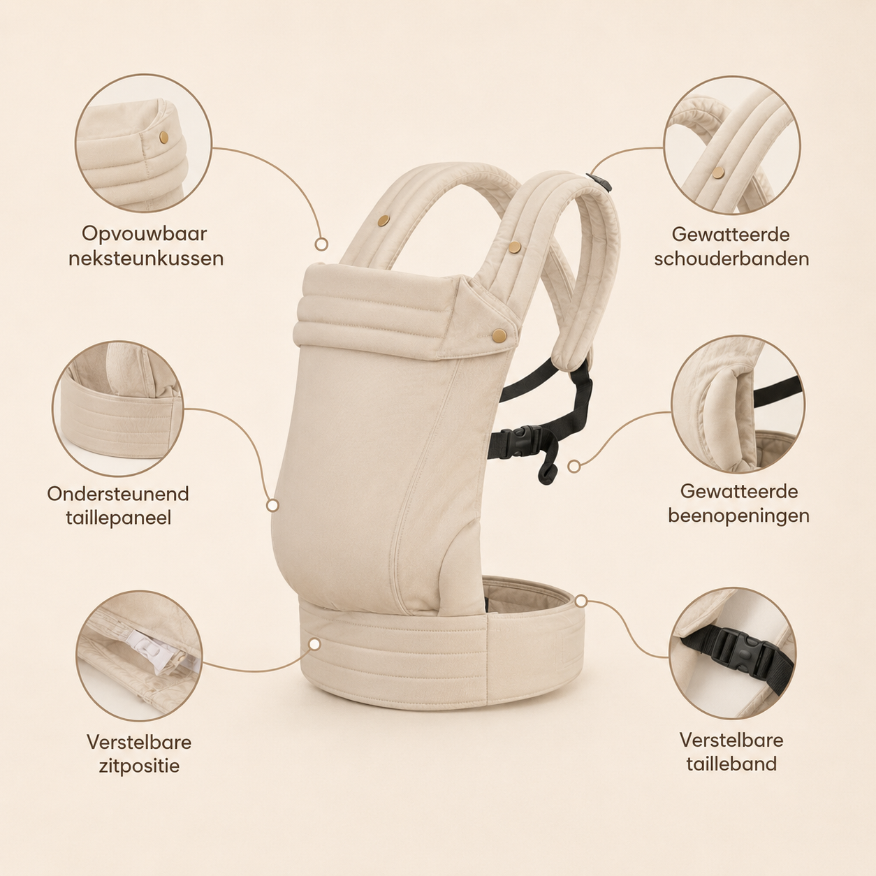 CloudNest™ ergonomische draagzak | Dichtbij gedragen, jouw handen vrij