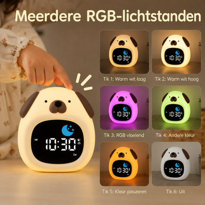 DroomBuddy™ 3-in-1 Kinderwekker, Slaaptrainer & Nachtlampje