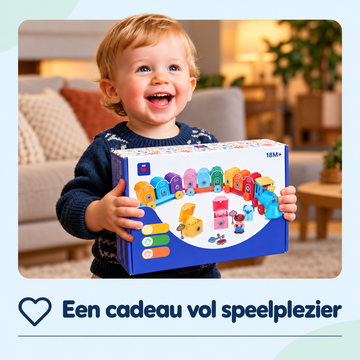 BoerderijTrein | Montessori Trein Met Dieren En Blokken