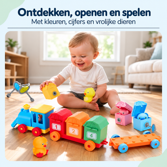 BoerderijTrein | Montessori Trein Met Dieren En Blokken