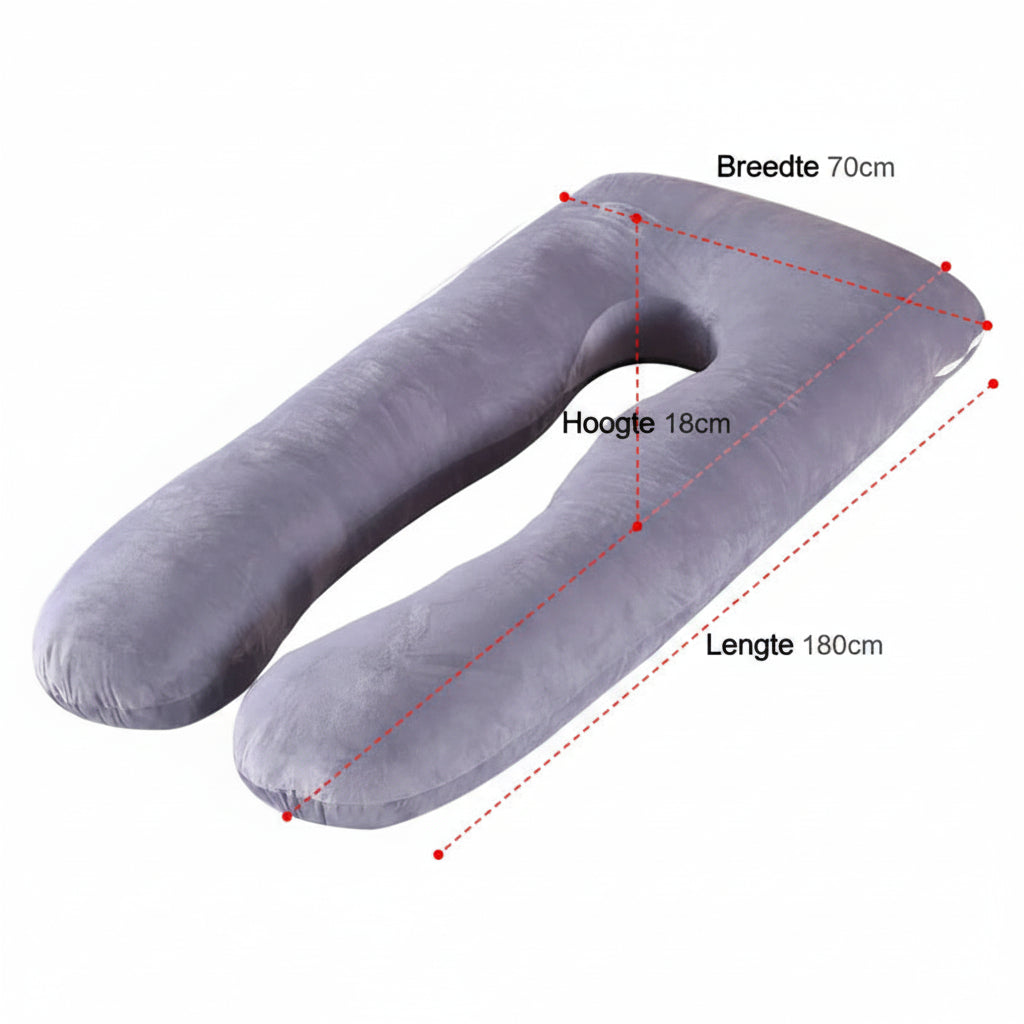 Oreiller de grossesse DreamNest™ 130×70 cm