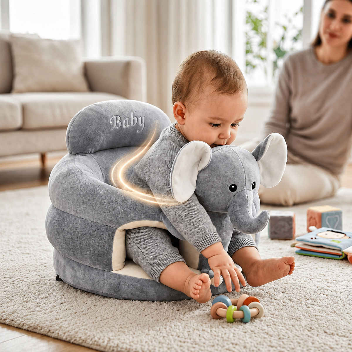 KnuffelZit™ Baby Zitkussen | Zachte Ondersteuning