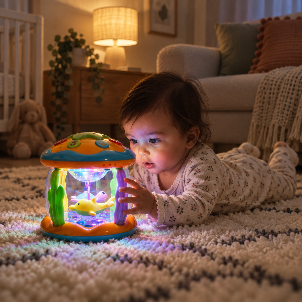 LichtCarrousel | Draaiend Licht- & Muziekspeeltje voor Baby's