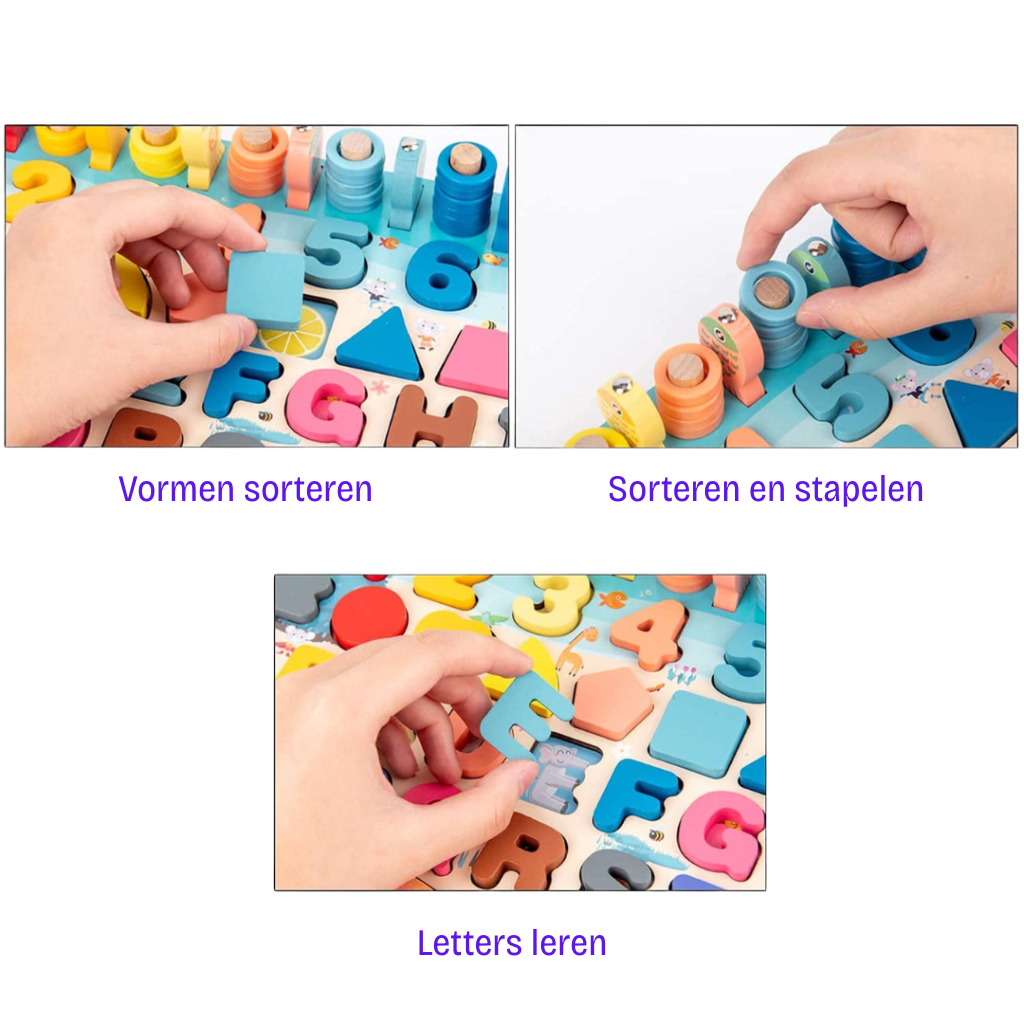 ABC Leerbord™ – Houten Montessori Speelbord