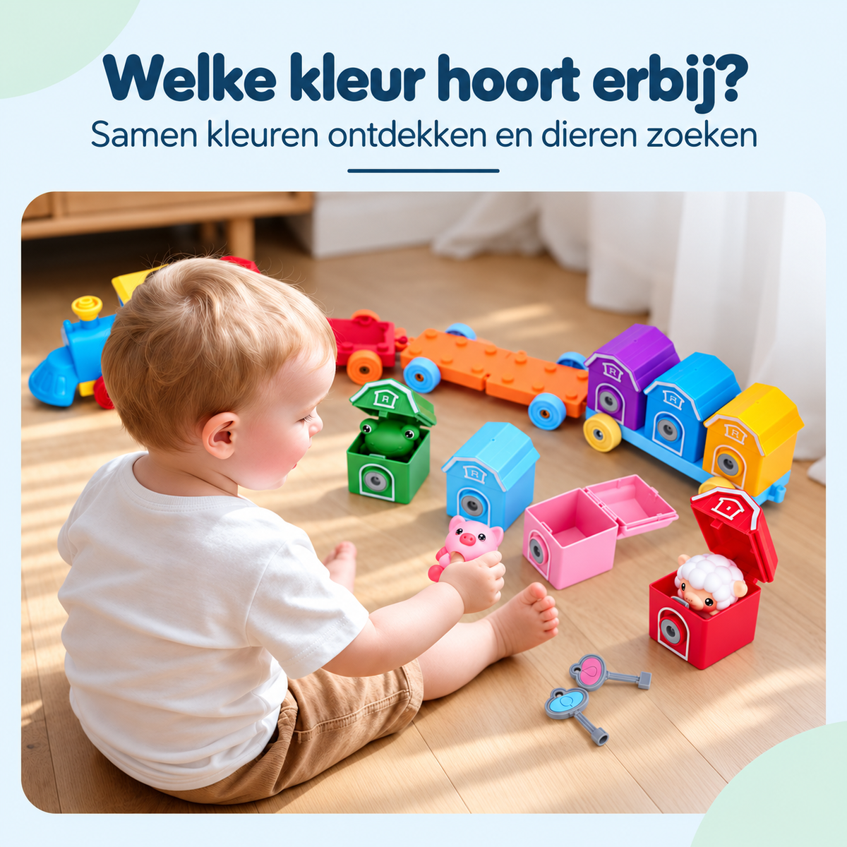 BoerderijTrein | Montessori Trein Met Dieren En Blokken