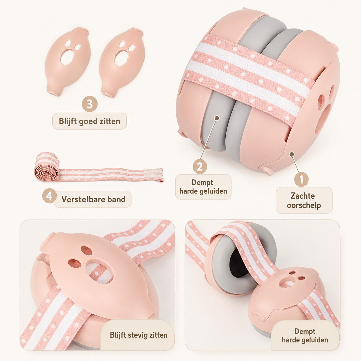 TinySound™ Baby Gehoorbescherming – Zachte oorkappen voor rustige momenten
