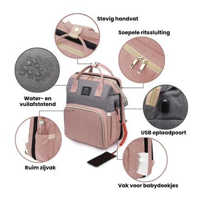 All-in-One™ Luiertas & Babybedje