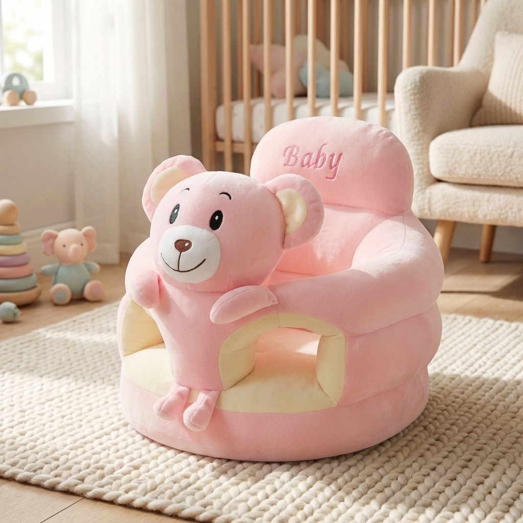 KnuffelZit™ Baby Lounger – Zacht Baby Zitkussen