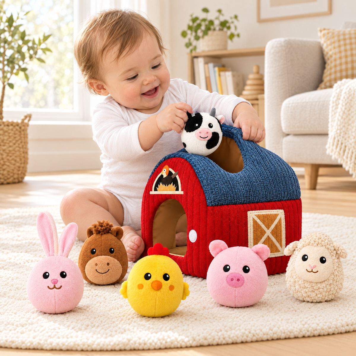 MiniMaatjes | Zachte Speelset Baby - Bijenkorf Of Boerderij