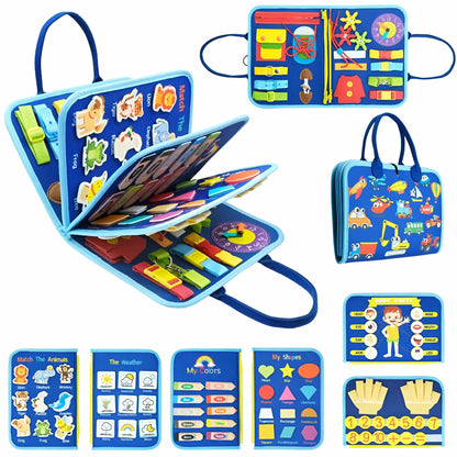 Kleine Ontdekker™ 7-in-1 Montessori Boek - Leren, voelen en ontdekken met plezier
