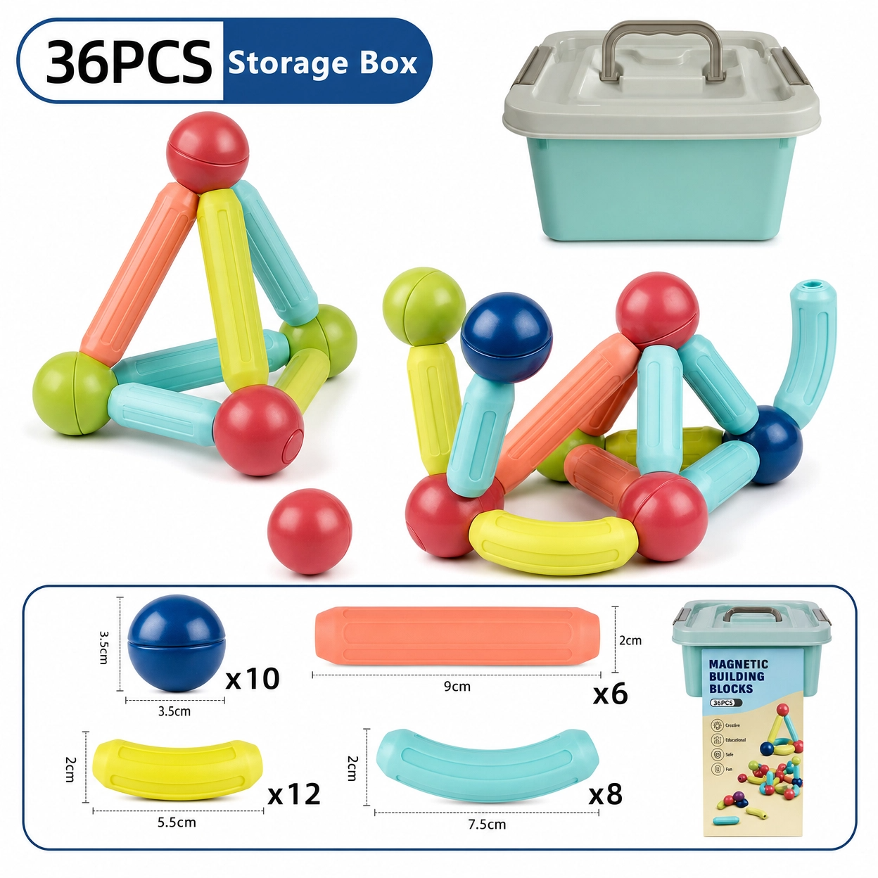 Magnetix™ Magnetische Bouwsticks