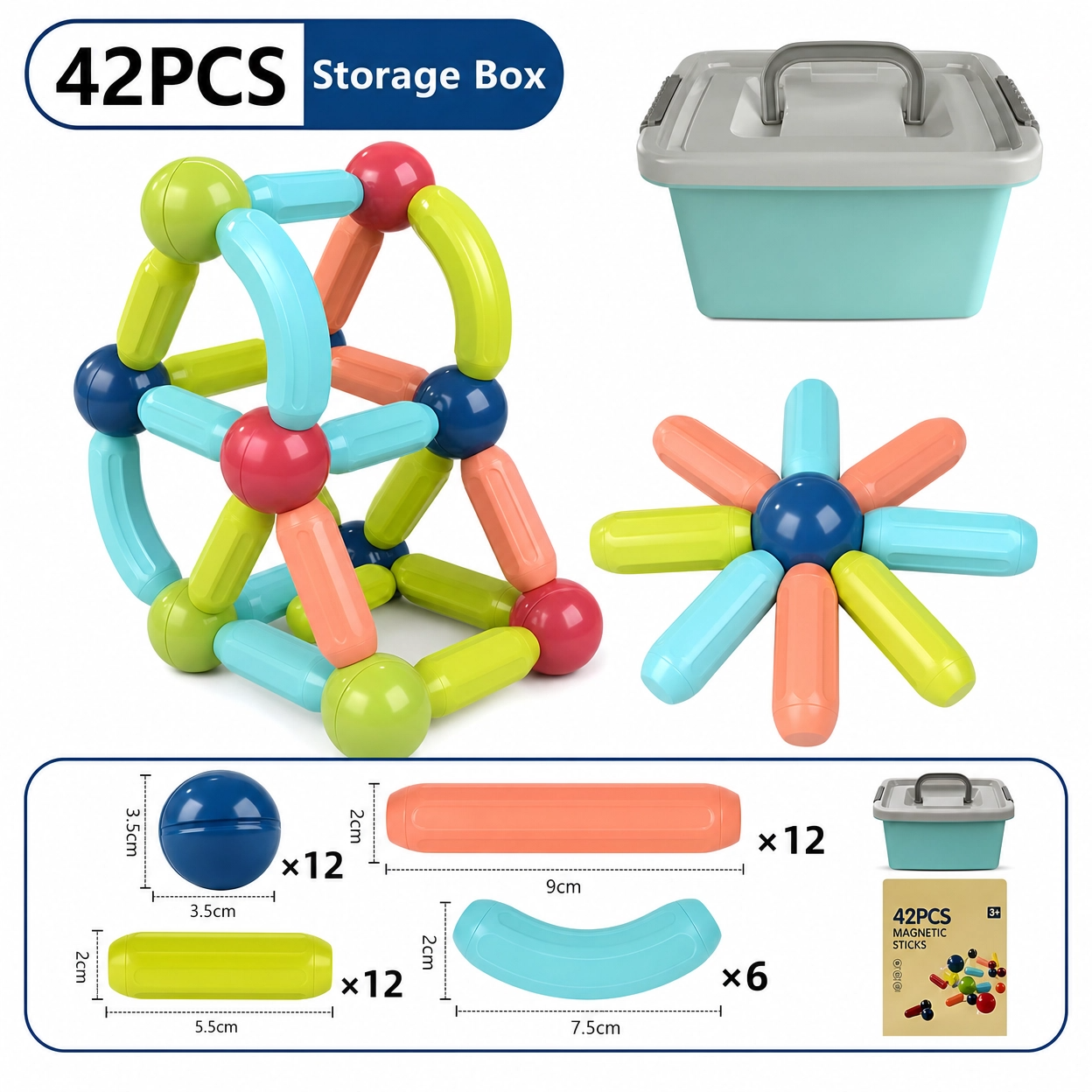 Magnetix™ Magnetische Bouwsticks