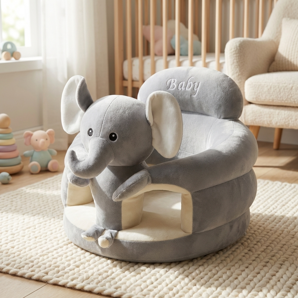 KnuffelZit™ Baby Lounger – Zacht Baby Zitkussen